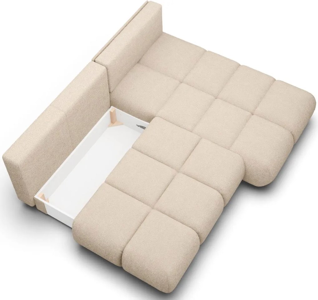 Ъглов Диван Лимо - Бежов - Десен