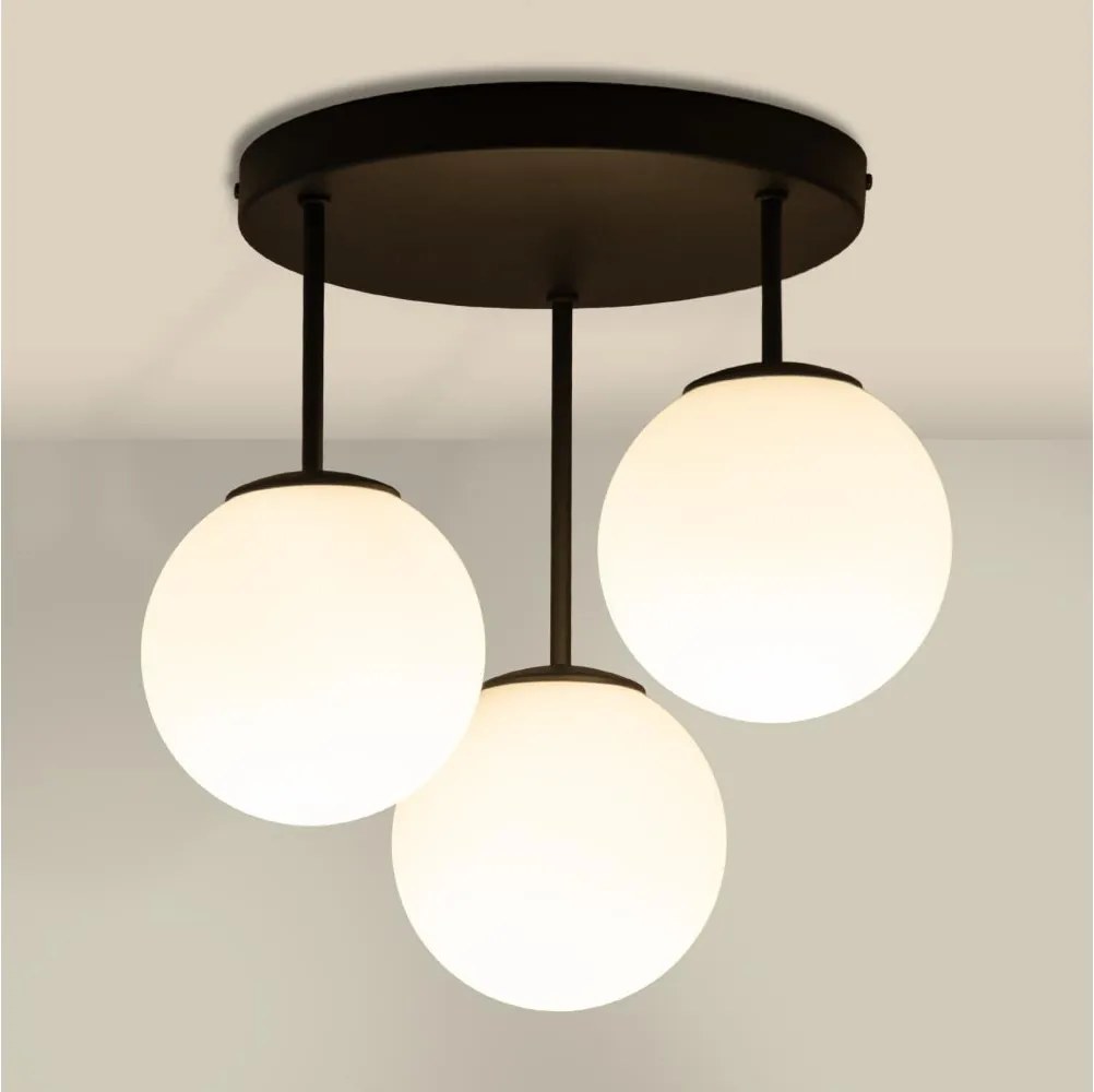 Таванен полилей MOONLIGHT 3xE27/15W/230V черен