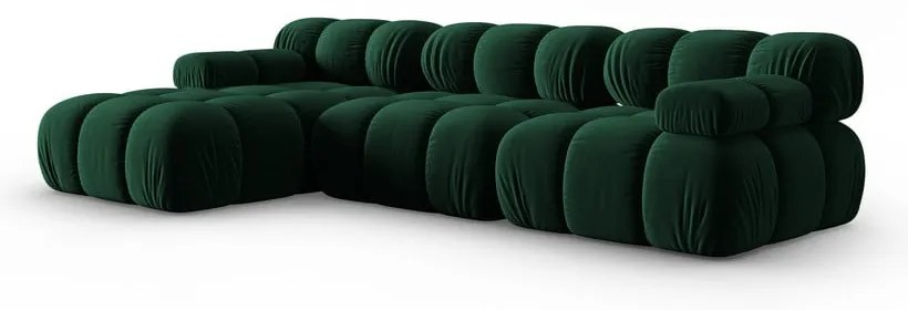 Зелен кадифен диван 285 cm Bellis - Micadoni Home