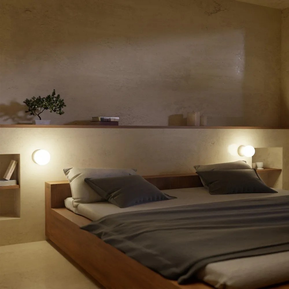 Сива стенна лампа, височина 10 cm Creta - SULION