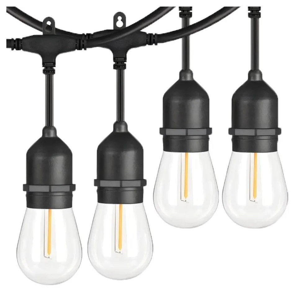 LED Екстериорни декоративни лампички 10xE27/1W/230V 10 m IP65 черен