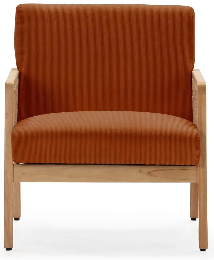 Велурено кресло в цвят тухла Debra - Marckeric