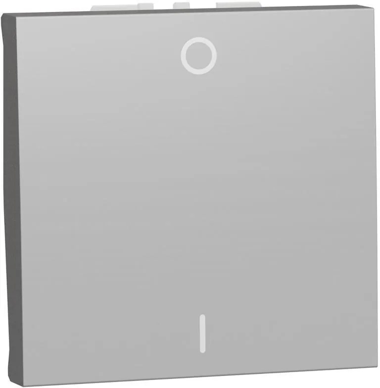 SE Двуполюсен ключ 16А 2 мод. цвят Алуминий Unica  - NU326230