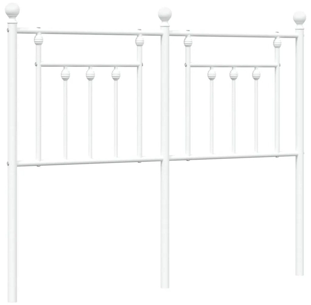 353617 vidaXL Метална резервна табла за легло, бяла, 120 см