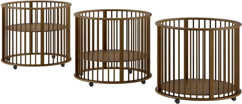 Кафява кошара за игра 90x90 cm от масивен бук Dino – Vipack