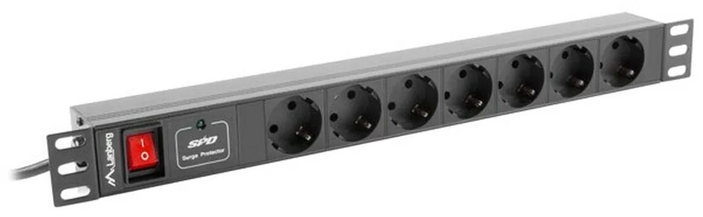 Олово Lanberg PDU-07F-0200-IEC-BK (2 m)