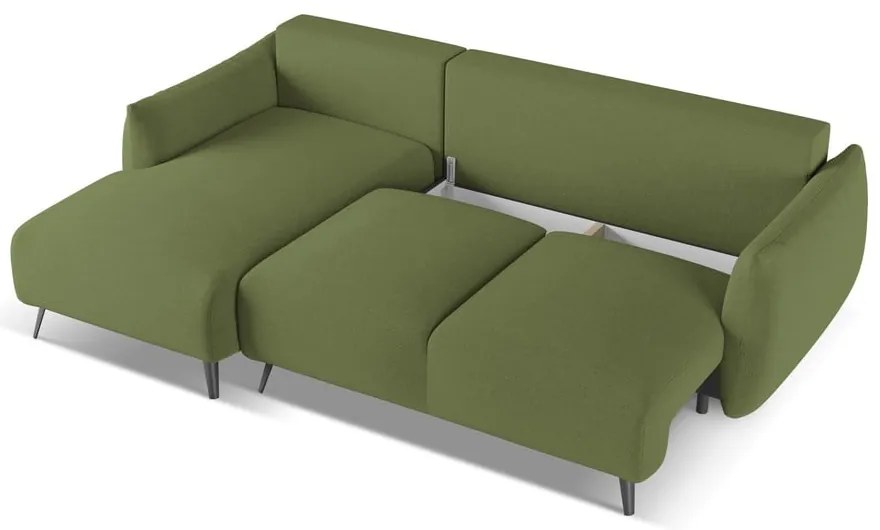 Зелен ъглов диван (ляв ъгъл) Malie – Makamii