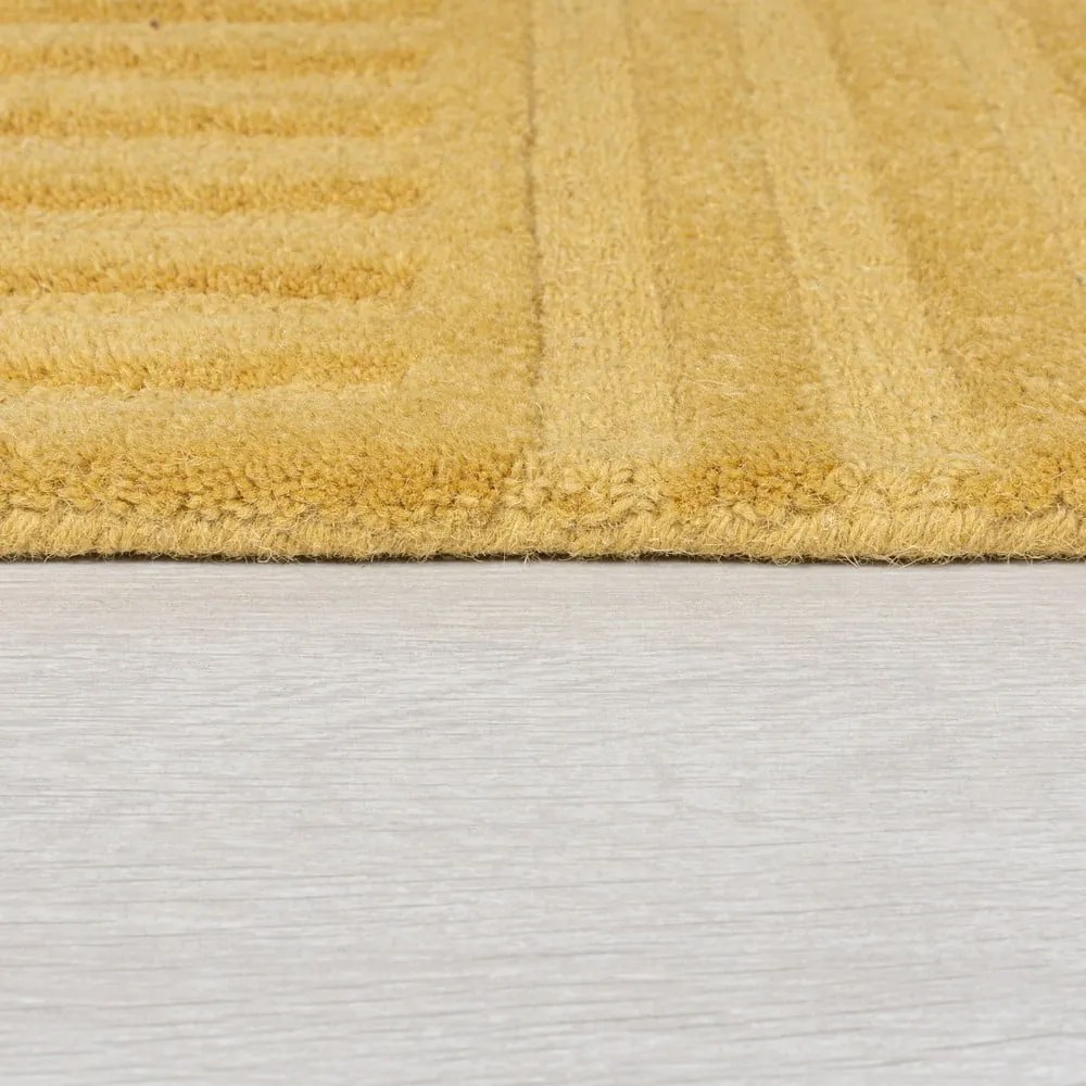 Жълт вълнен килим , 160 x 230 cm Zen Garden - Flair Rugs