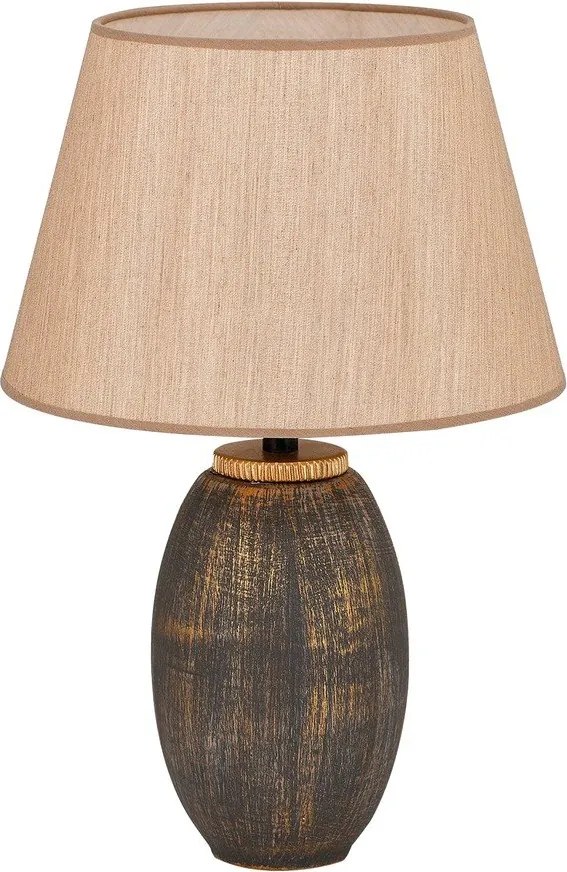 Сива/бежова настолна лампа с текстилен абажур (височина 46 cm) Yakamoz – Opviq lights