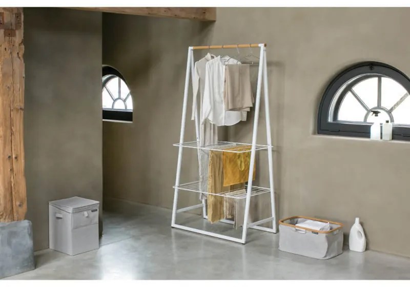 Кутия за пране Brabantia Stackable 1000827, 35 л, Преден отвор, Широк капак, Сгъваема, Сив