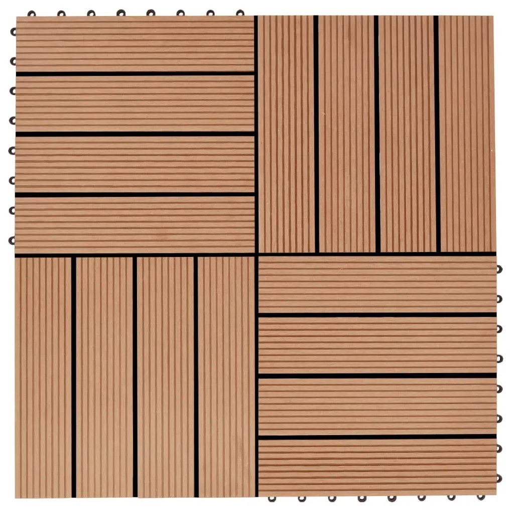 Sonata 22 бр декинг плочки, 30x30 см, 2 кв.м., WPC, тиков цвят