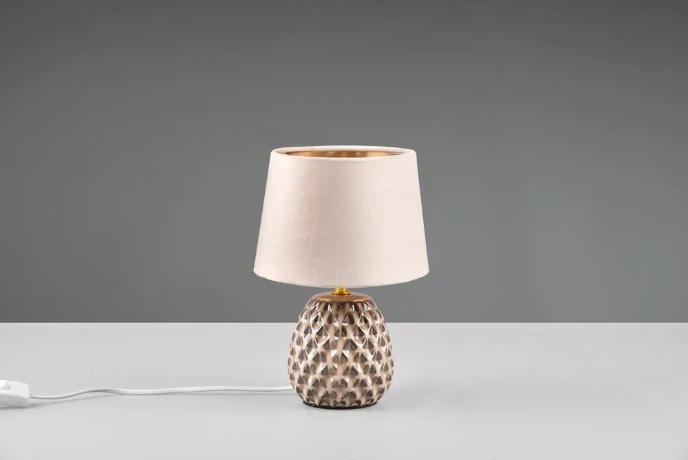 Бежова настолна лампа (височина 27 cm) Ariana - Reality