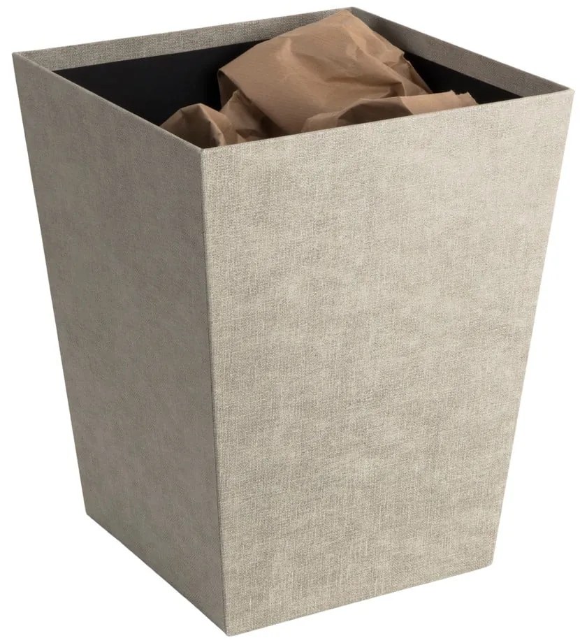 Бежово офис кошче за боклук Sofia Canvas Paper Laminate – Bigso