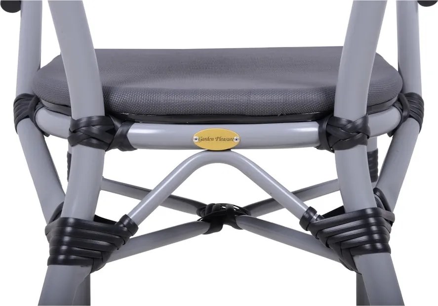 Сив метален градински стол Toskana – Garden Pleasure