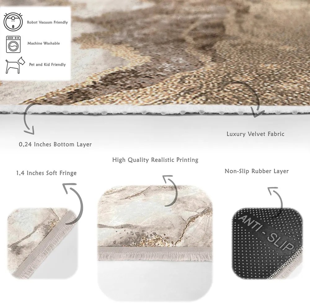 Бежов килим 80x200 cm - Mila Home