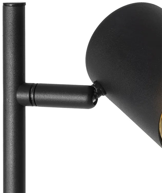 Интелигентна подова лампа черна 3 светлини вкл. 3 Wifi GU10 50mm - Jeana