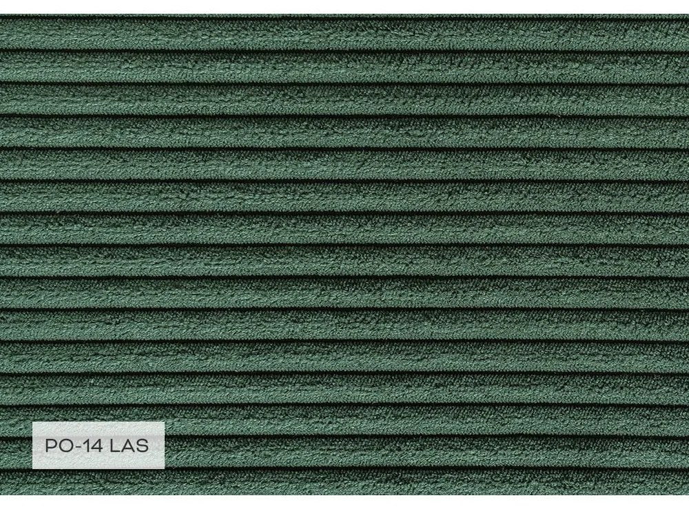 Тъмнозелен разтегателен ъглов диван от рипсено кадифе (десен ъгъл) Brave Dave – Miuform