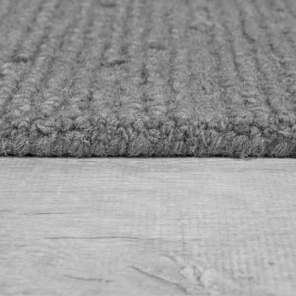Сив ръчно изработен вълнен килим 160x230 cm Harris Boucle – Flair Rugs