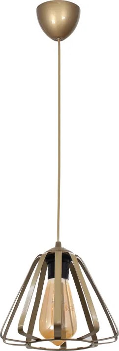 Teresa metallic ceiling light in gold color Ø22x65см.