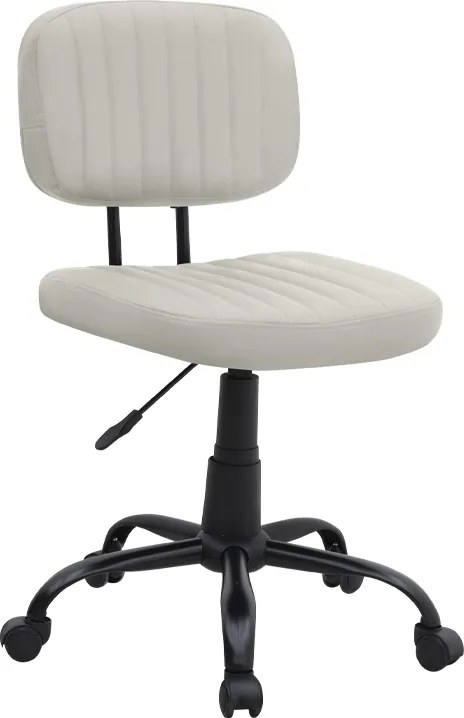 Офис стол Romano TopMebel от PU кожа в бял цвят 46x53x79/86cm