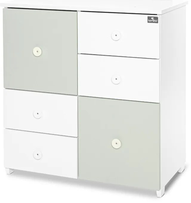 LORELLI Classic Шкаф с повивалник БЯЛО / MILKY GREEN
