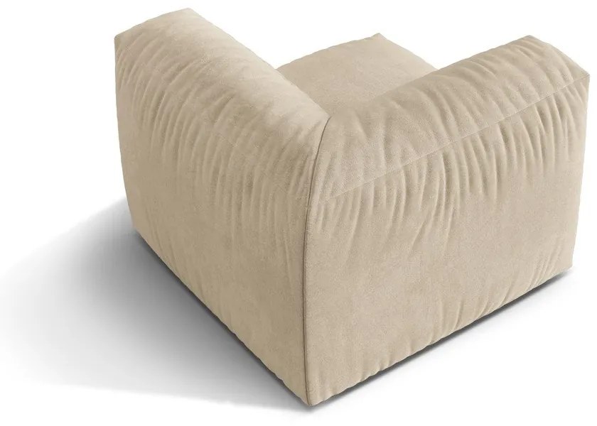 Бежов кадифен модул за диван (променлив) Martina – Micadoni