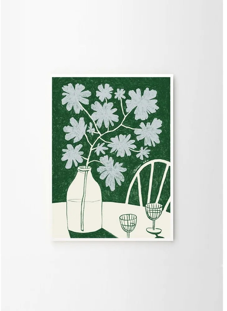 Постер 30x40 cm Blue Flowers &amp; Red Wine – Anouk van Cleef – The Poster Club