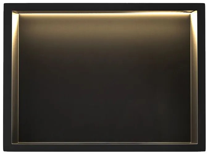 Вграден рафт за баня LED 30x45 black