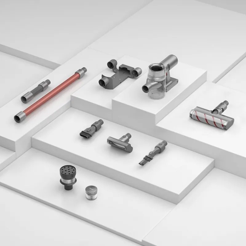 Разопакован: Вертикална прахосмукачка Dreame V11 VVN6, 450W, 150AW, 25000Pa, 125000 об/мин, 0.5 л, 3 режима, 90 мин, OLED, HEPA, Сив/червен