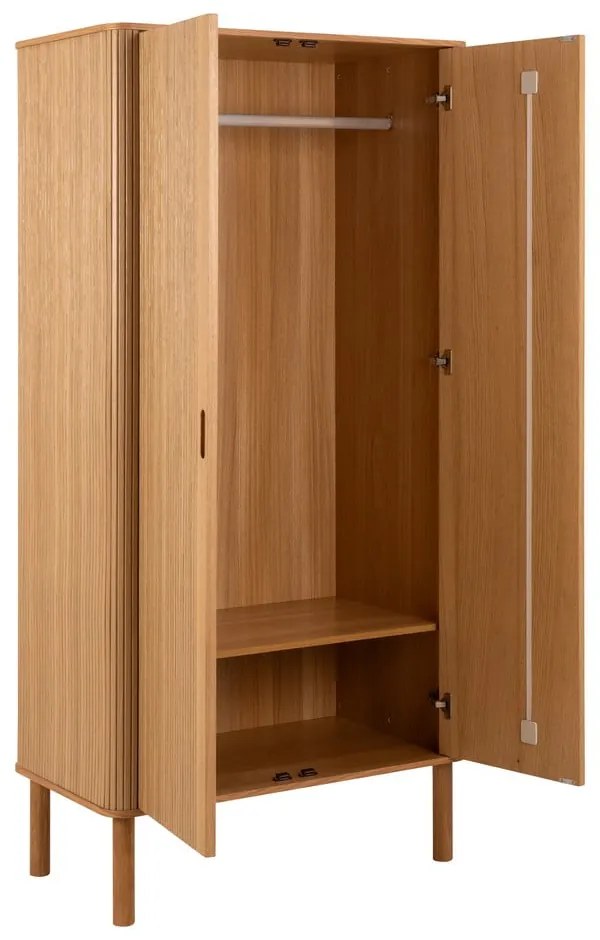 Гардероб от дъбов декор в естествен цвят 100x200x55 cm Langley – Actona