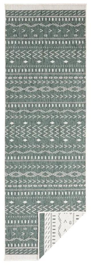 Зелен и кремав килим на открито , 80 x 250 cm Kuba - NORTHRUGS