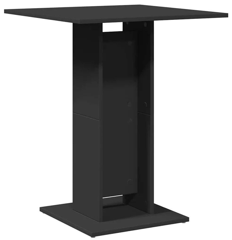 802103 vidaXL Бистро маса, черна, 60x60x75 см, инженерно дърво