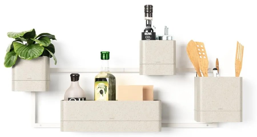 Пластмасови стенни/висящи кашпи в комплект от4 бр. за билки Cubiko – Umbra