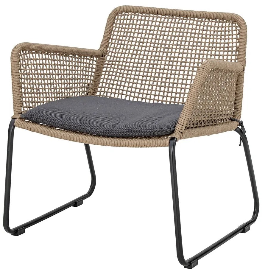 Градински фотьойл в сиво и бежово Mundo – Bloomingville