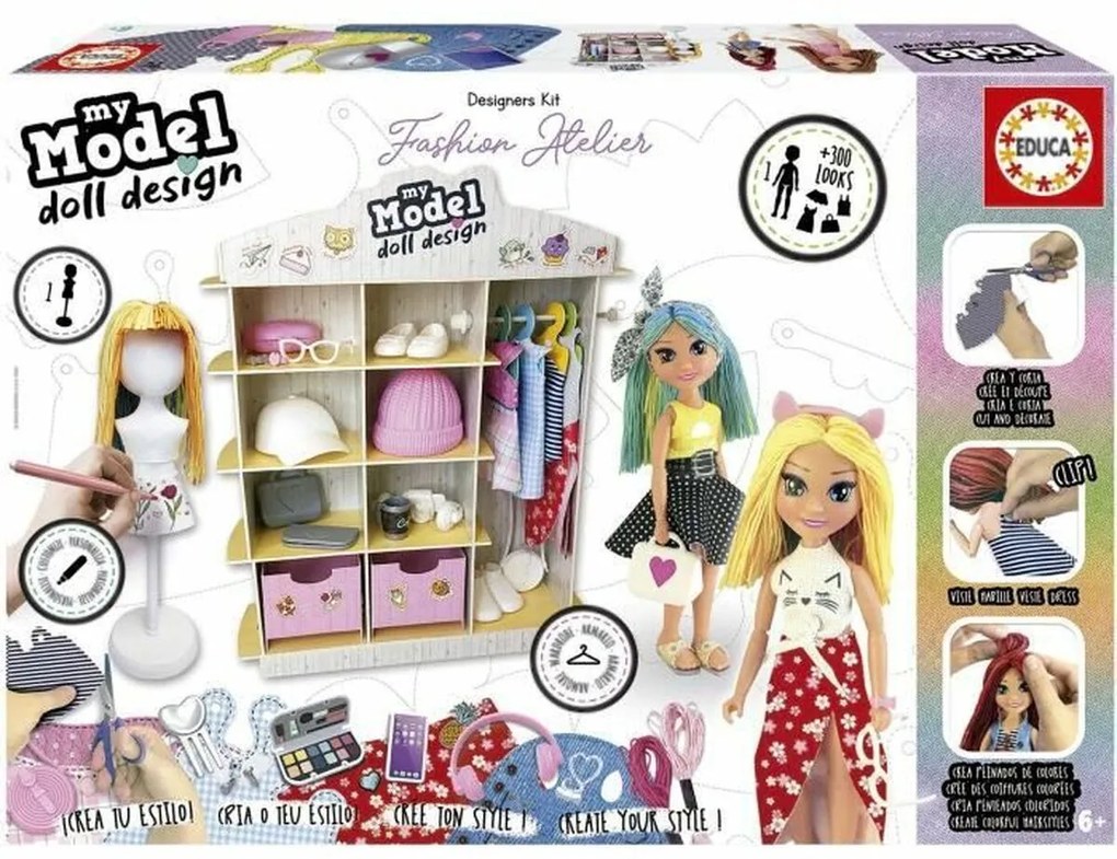 Занаятчийска игра Educa My Model Doll Design Fashion Atelier