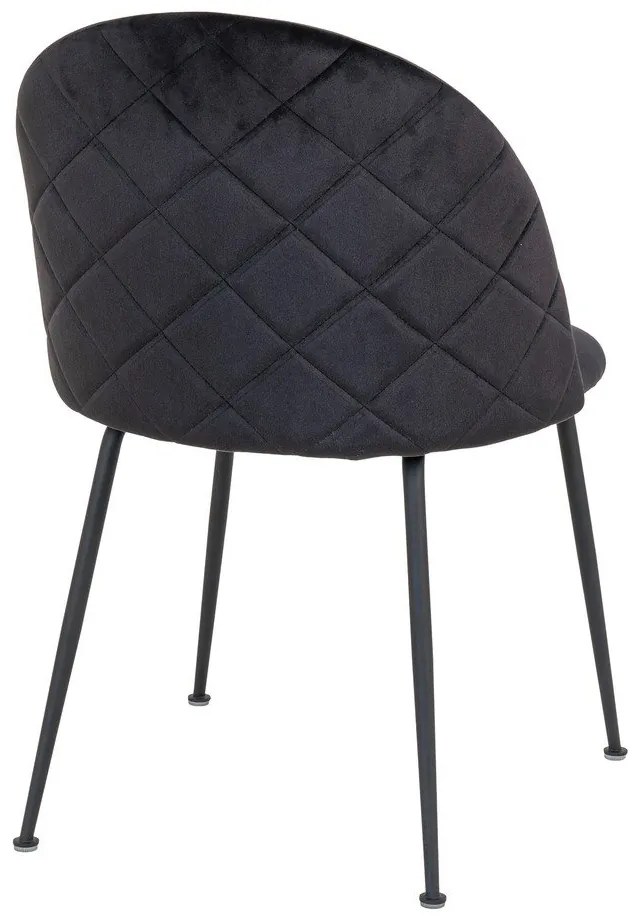 Черни кадифени трапезни столове в комплект от 2 броя Geneve - House Nordic