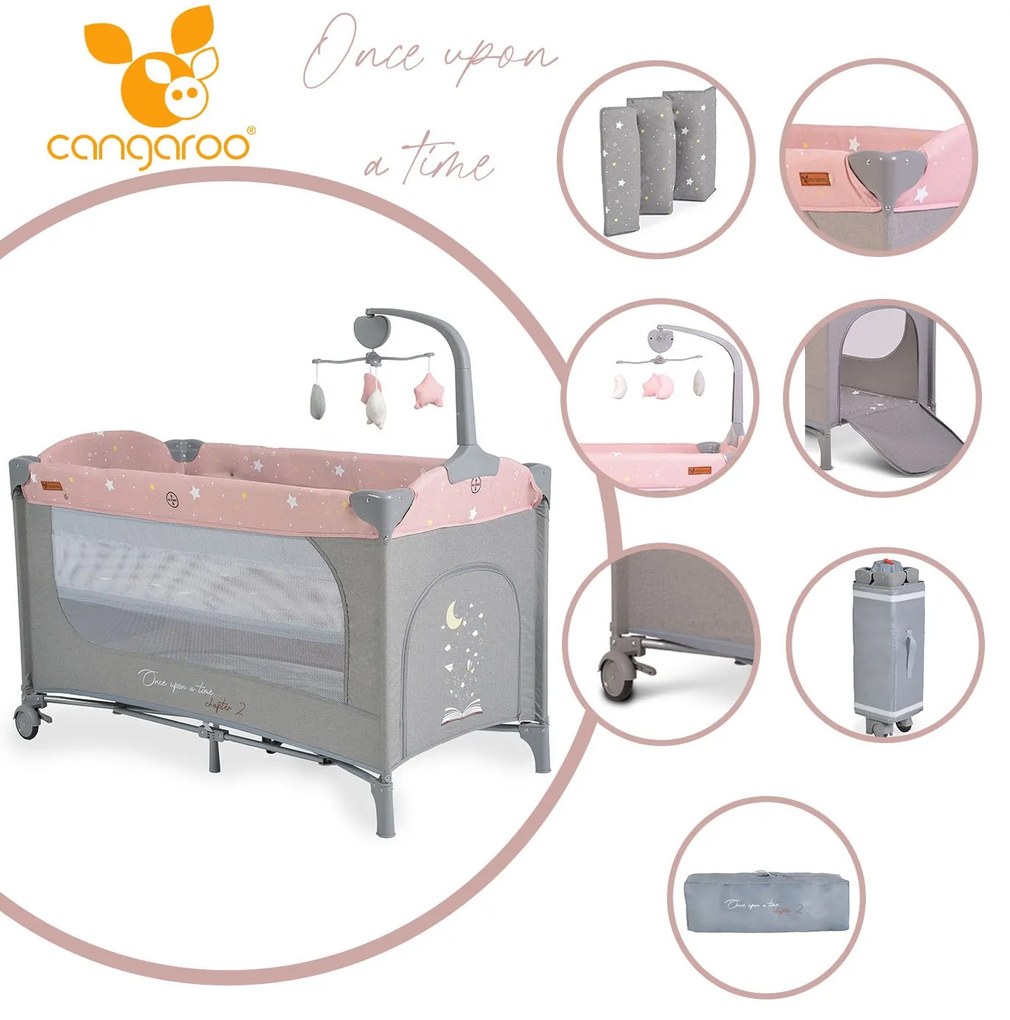 Cangaroo  -  Детска кошара Once upon a time 2 розов