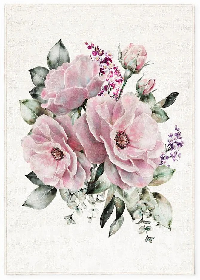 Розов/кремав миещ се килим 80x140 cm New Carpets - Oyo home