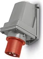 Scame Промишлен щепсел 3P+N+Е 32A 380-415V IP44/54, 6h серия Optima за открит монтаж  - 240.3297