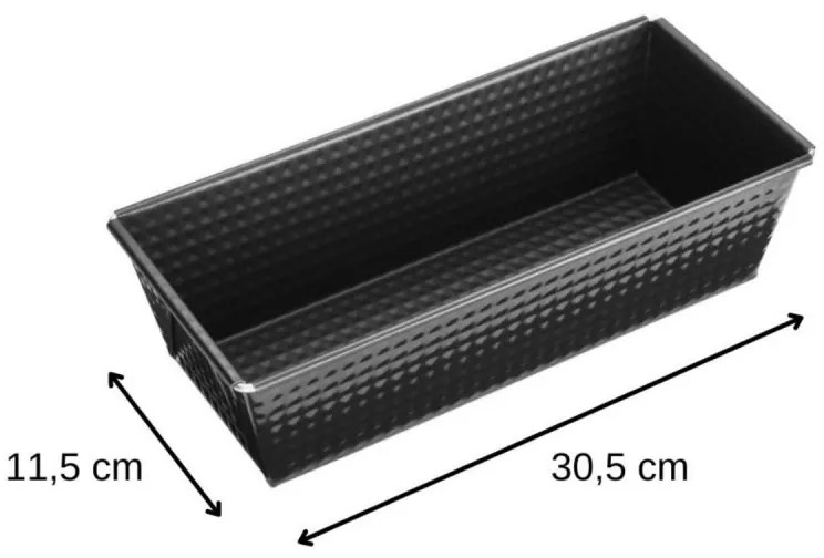 Форма за печене Zenker 6514, 30.5 см, Правоъгълна, Незалепваща, Черен