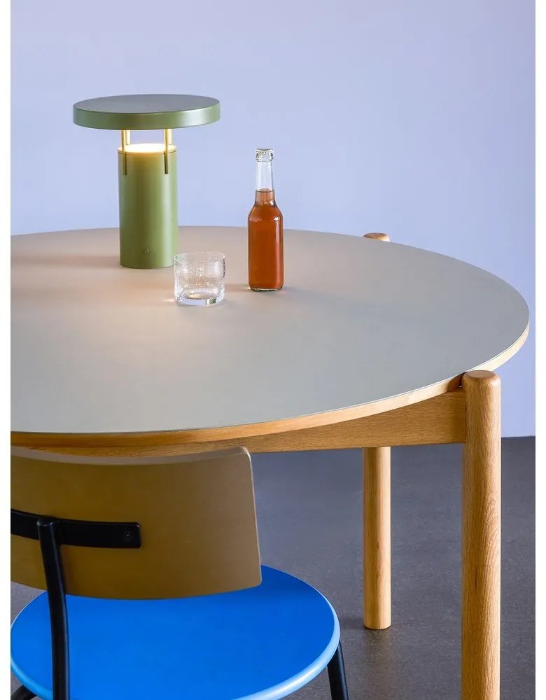 Кръгла трапезна маса от масивен дъб ø 115 cm Oblique – Hübsch