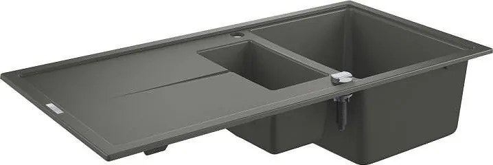 K400 кухненски умивалник 100 x 50cm, композитен с 2 купи и отцедник