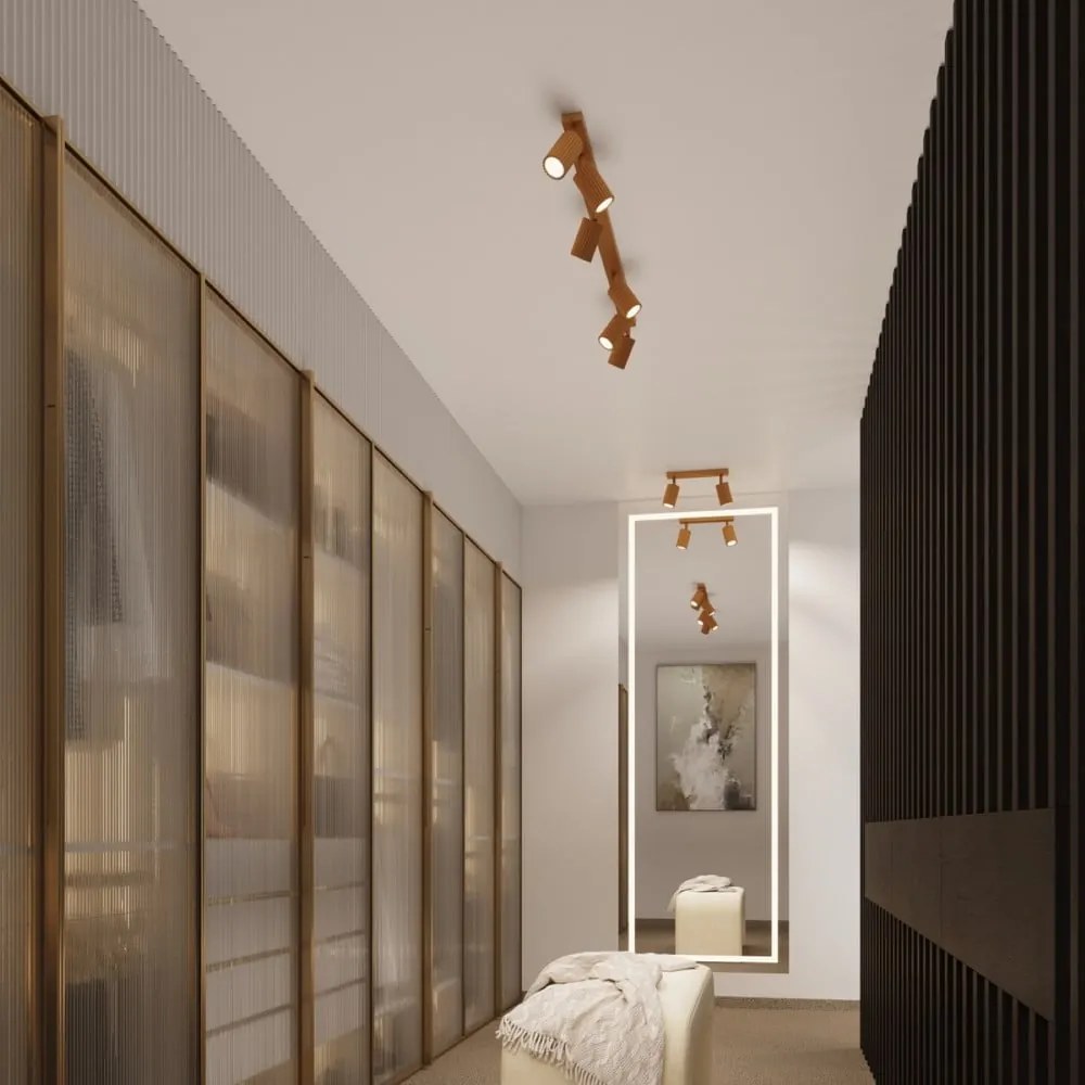 Прожектор в златист цвят 6,5x30 cm Gleam – Sollux