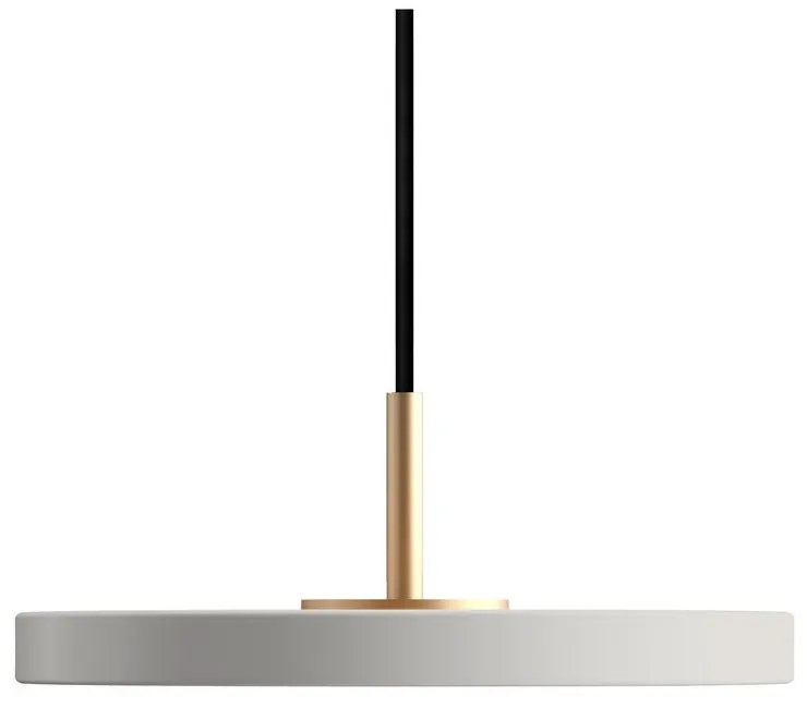 Светлосиво LED висящо осветително тяло с метален абажур ø 15 cm Asteria Micro – UMAGE