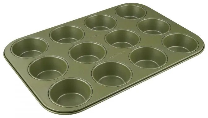 Форма за мъфини 12 бр Zenker 7456, 7 см, ILAG Maximizing Green покритие, До 180C, Зелен