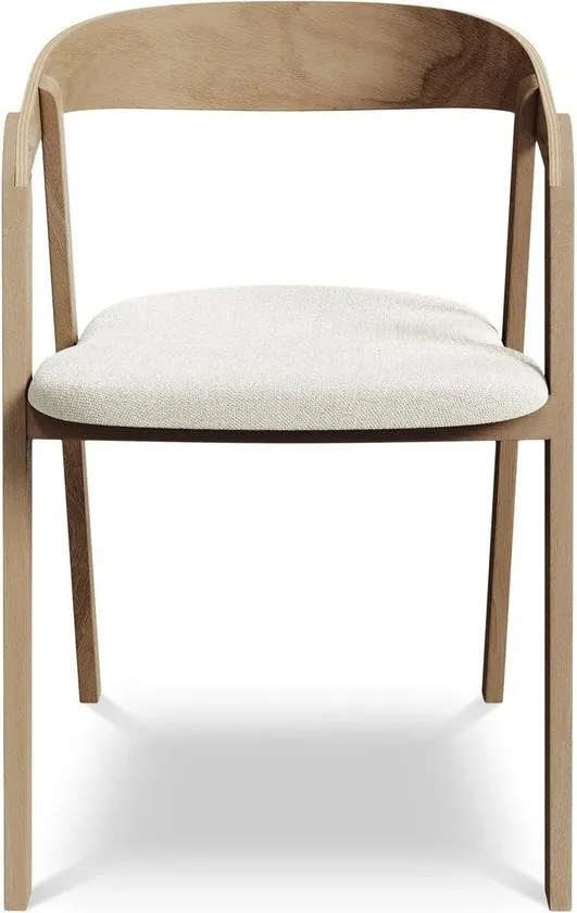 Кремав трапезен стол от масивна дървесина Erika – Makamii