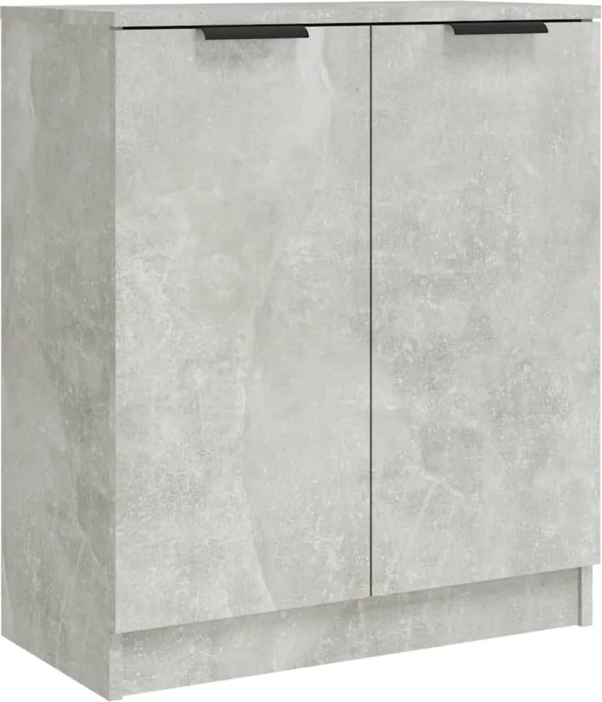 811065 vidaXL Сайдборд, бетонно сив, 60x30x70 см, инженерно дърво