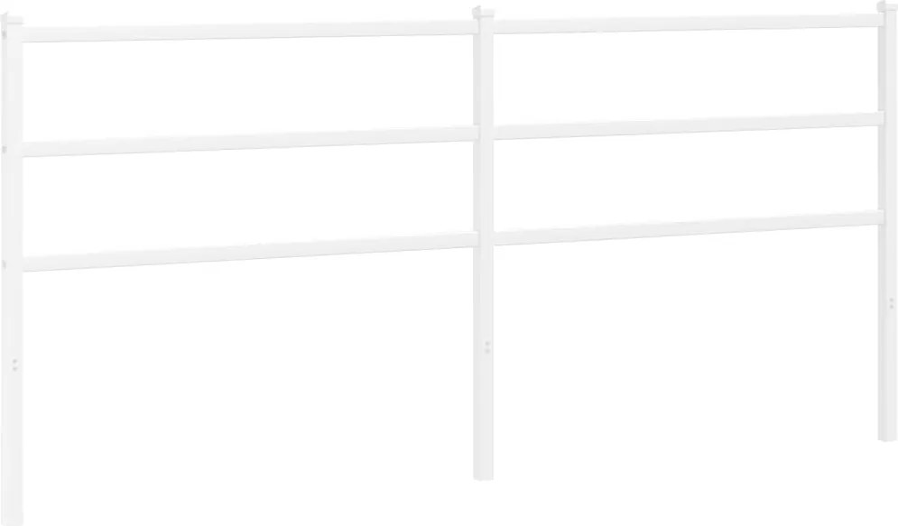 355450 vidaXL Метална резервна табла за легло, бяла, 180 см