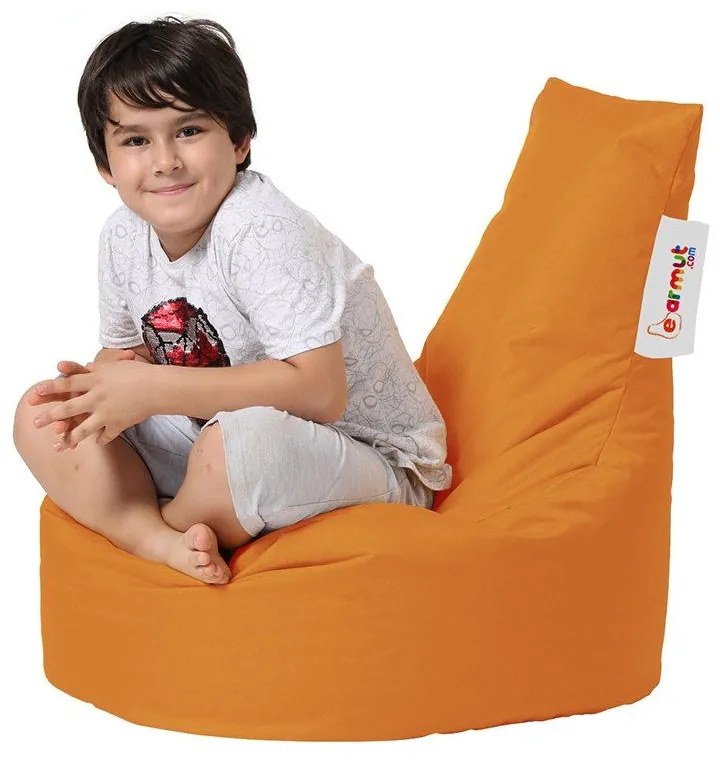 Оранжев детски чувал за сядане Baton - Floriane Garden