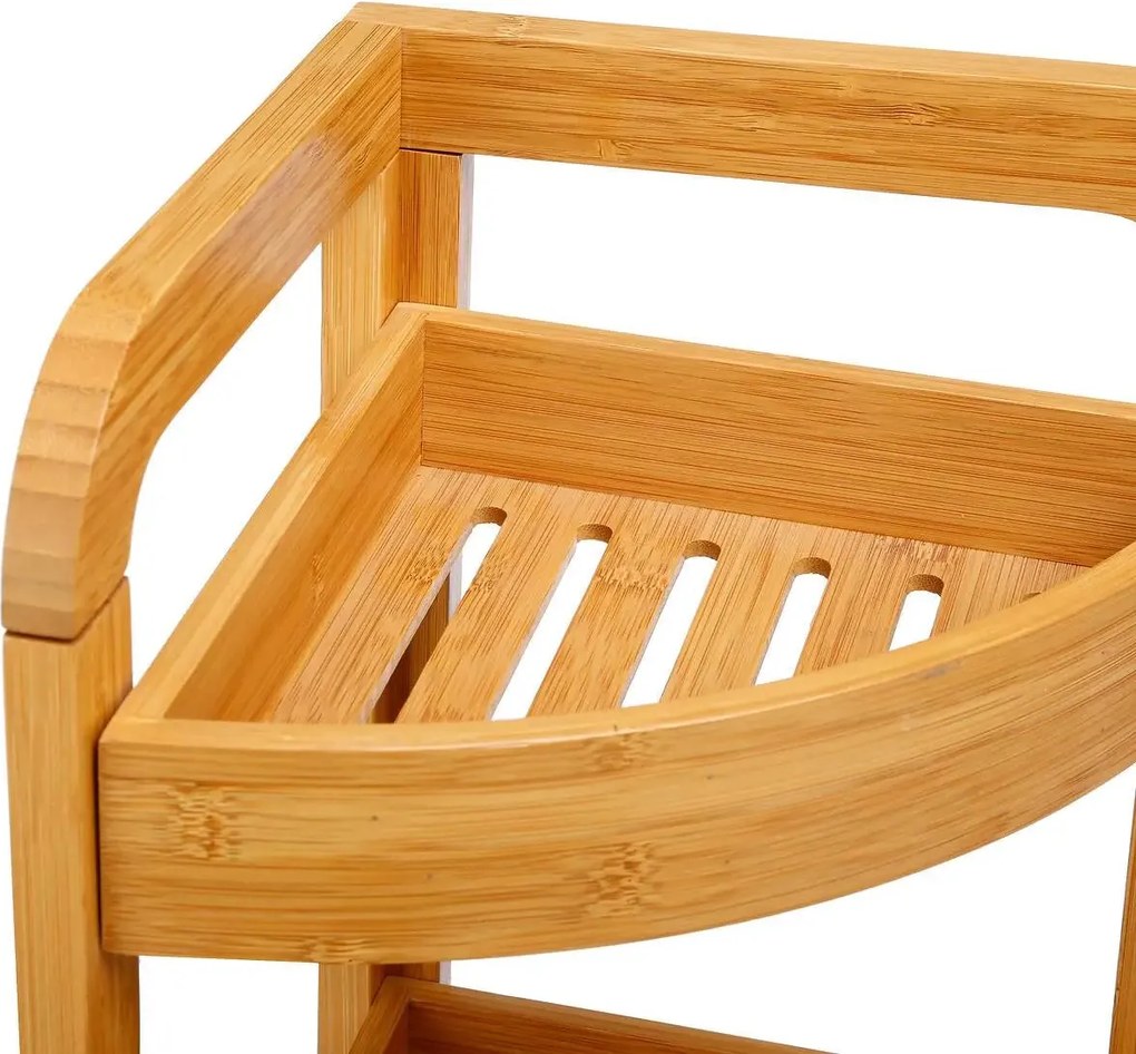 Ъглова етажерка 5five, Бамбук, M